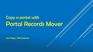 Portal Records Mover with Nick Doelman [upl. by Tsugua]