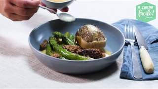 Recette facile de paupiettes de veau sauce morilles et asperges [upl. by Ruhtra]