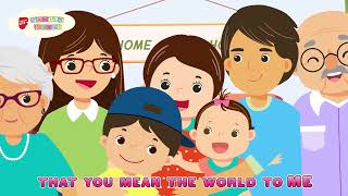 I Love My Family Animated Version  Children SingAlong  Families for Life Family Songs [upl. by Nomelc744]