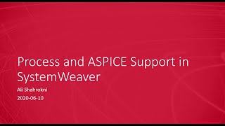 ASPICE and Process Documentation in SystemWeaver [upl. by Nelli944]