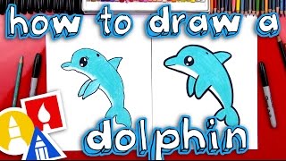 How To Draw A Cartoon Dolphin [upl. by Berns175]