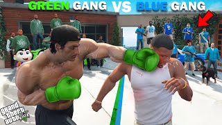 Shinchan Green Gang VS Franklin Blue Gang Fight Challenge In GTA 5 [upl. by Fesuoy790]