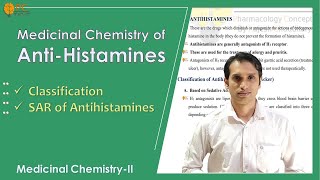 Medicinal Chemistry of Antihistamines Part 1 Classification and Structure Activity Relationship [upl. by Eceinahs436]