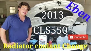 2013 Mercedes CLS550 AMSOIL Radiator Coolant Change [upl. by Shirl]