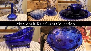 My Cobalt Blue Glass Collections [upl. by Ahsercul]