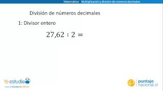 Matemática Multiplicación y división de decimales [upl. by Nosnor]