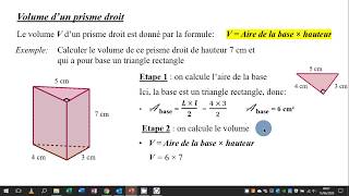 4 Volume du prisme droit [upl. by Dragoon]