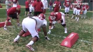 Oklahoma Drill at Spring Practice 032913 [upl. by Karisa]