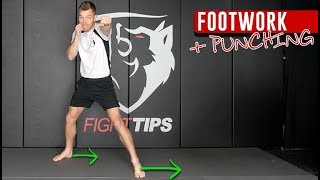 How to Punch While Moving Boxing Footwork [upl. by Irami358]