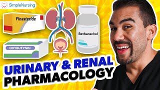 Pharmacology  BPH Bladder control Urinary meds for nursing RN PN NCLEX [upl. by Brnaby715]