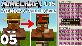 How To Get a Mending Villager Minecraft 115 5 [upl. by Bisset897]