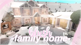 BLOXBURG  Blush Family Home  House Build [upl. by Gitlow]