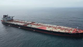 VLCC Tanker ship Mega VLCC Drone video [upl. by Klina]