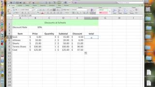 Excel  Calculating Discounts [upl. by Jeniece]