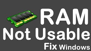 How to fix GB usable ram problem Under Windows  Easy Way to Fix RAM problem in Windows 2018 [upl. by Burnard]