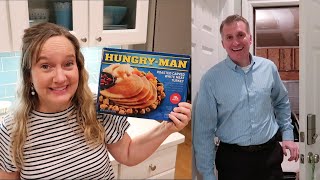 HungryMan Roasted Turkey TV Dinner Taste Test and Review [upl. by Aicilyt]