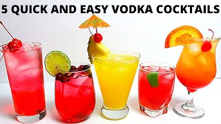 5 Easy Vodka Cocktails [upl. by Zohar]