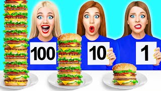 100 Food Layers Challenge by Multi DO Food [upl. by Wanfried]