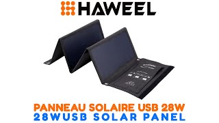 Haweel 28 W Foldable Solar Panel Charger [upl. by Riba741]