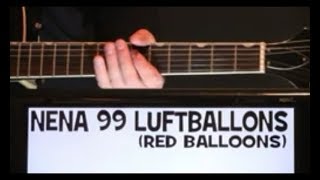 Nena 99 Red Balloons Guitar Chords Lesson amp Tab Tutorial aka 99 Luftballons [upl. by Zeitler]