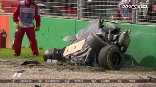 Fernando Alonso Crash Australie 2032016 [upl. by Ardnad467]