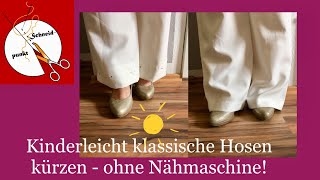 Meine schicke Hose kürzen  ohne Nähmaschine 🙈 [upl. by Haron]