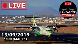 Lanzarote Webcam  13092019 Live event from south runway of Lanzarote Airport [upl. by Tarr]