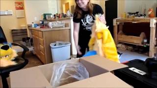 Fursuit Unboxing and First Suit Up [upl. by Noak]