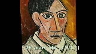 Pablo Picasso’s Self Portrait Evolution From Age 15 To Age 90 [upl. by Winifred]