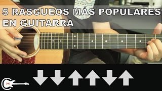 5 Rasgueos Mas Usados en la Música Popular  Tutorial Guitarra HD [upl. by Enelrad240]