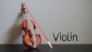 Origami Tutorial Violin Gen Hagiwara and Violin Bow Paulius Mielinis｜Hello Malinda [upl. by Christianity3]