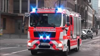 MASSIVER BULLHORN amp PRESSLUFT EINSATZ Feuerwehr BF FrankfurtMain HD [upl. by Hudnut]