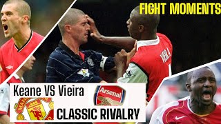 Roy Keane vs Patrick Vieira Classic Rivalry MAN UNITED VS ARSENAL Moments [upl. by Melvina]