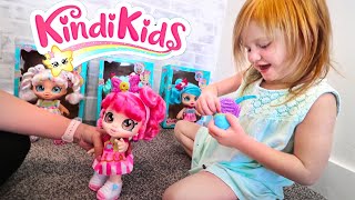 PRETEND PLAY with MOM Shopping Routine with my new Kindi Kids toys [upl. by Esile759]