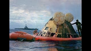 Apollo 11 Splashdown footage highlighting Navy Frogmens role [upl. by Anatola]