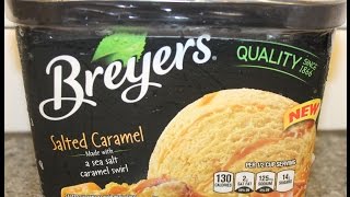 Breyers Salted Caramel Ice Cream Review [upl. by Doersten]