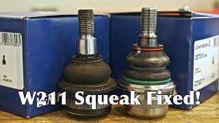 Mercedes EClass W211 Suspension Squeak Fix  Ball Joint amp Control Arm Replacement DIY [upl. by Redford920]