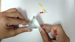 Experiment to find Angle of deviation of Prism HINDI VERSION  std 10 board practical [upl. by Eiramadnil]