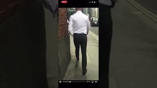 Hot man in suit walking with formal dress shoes [upl. by Neelon2]