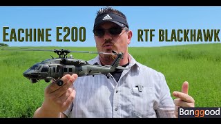 Eachine  E200  Blackhawk Heli RTF  Unbox Build Radio Setup amp Maiden Flights [upl. by Atiuqihs890]