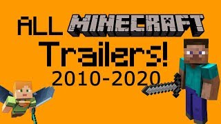 ALL OFFICIAL MINECRAFT TRAILERS 20102020 [upl. by Aratnahs]