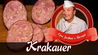 Krakauer selber machen  Wurst selber herstellen  Opa Jochen´s Rezept [upl. by Vipul509]