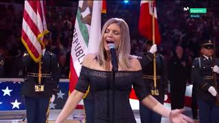 NBA ALL STAR 2018 Fergie quotsingsquot National Anthem [upl. by Nilla]