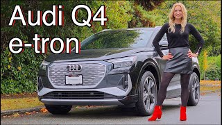 2023 Audi Q4 etron review  The value luxury EV [upl. by Artina]