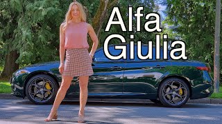 2021 Alfa Romeo Giulia Review  Handling Italian style [upl. by Gusella]