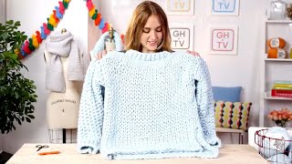 How To Knit A Chunky Wonderwool Sweater From Wool amp The Gang  Good HouseKeeping [upl. by Lyell973]