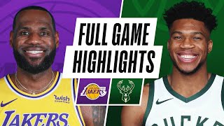 LAKERS at BUCKS  FULL GAME HIGHLIGHTS  January 21 2021 [upl. by Sachsse]