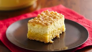 Crème Brûlée Cheesecake Bars  Betty Crocker Recipe [upl. by Walston517]