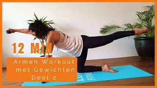 Pilates voor Armen met Gewichten 12 MIN  Strongbody [upl. by Burwell]