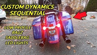 Custom Dynamics Sequential Low Profile BAGZ Saddlebag Lights [upl. by Talmud]